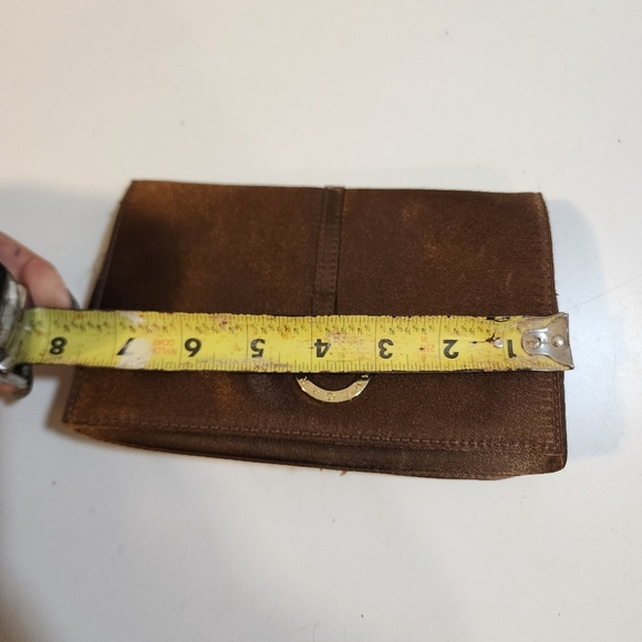 Bulgary Brown Satin Satchel Cosmetic Bag - Picture 5 of 12